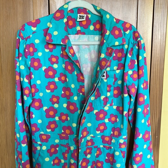 Lucy & Yak Turquoise Floral Jumpsuit - Picture 2 of 12